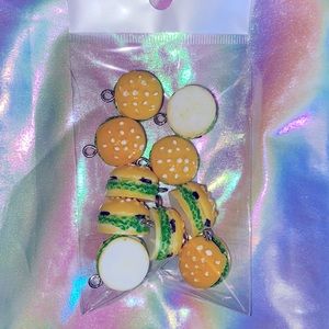 Kawaii CheeseBurger Charms (10 Count)